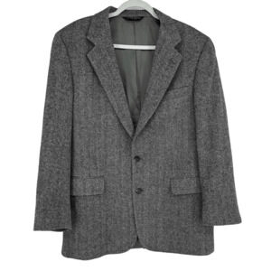 Vintage Brooks Brothers Plaid Camelhair Sport Coat Size 43L Made in USA